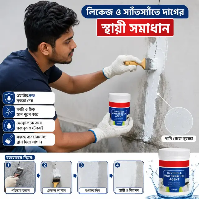 ওয়াটারপ্রুফ লিকেজ এজেন্ট (500 মি.লি.) / Invisible Waterproof Leakage Agent – 500ml