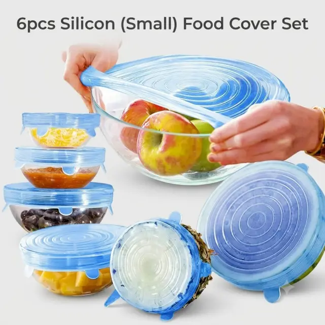 6pcs Silicon Food Cover Set