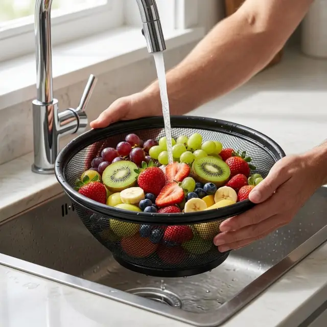 প্রিমিয়াম ব্ল্যাক রিম ভেজি বাস্কেট ও বোল / Premium Black Rim Veggie Basket & Bowl