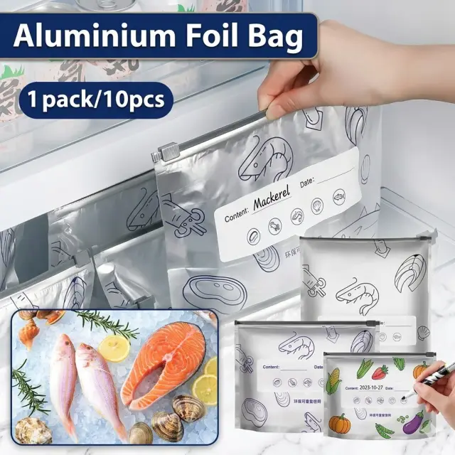 Aluminum Foil Zip Lock Bags ( ১০ পিস )