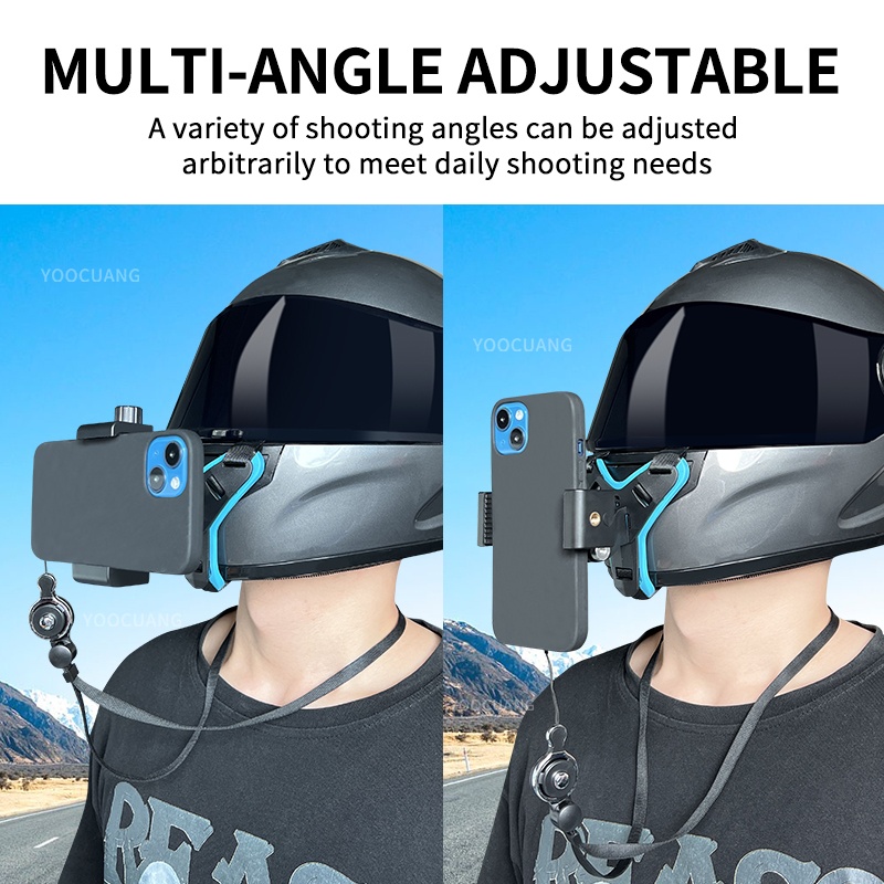 Motorcycle Helmet Chin Mount Holder Bracket for Mobile & GoPro 5