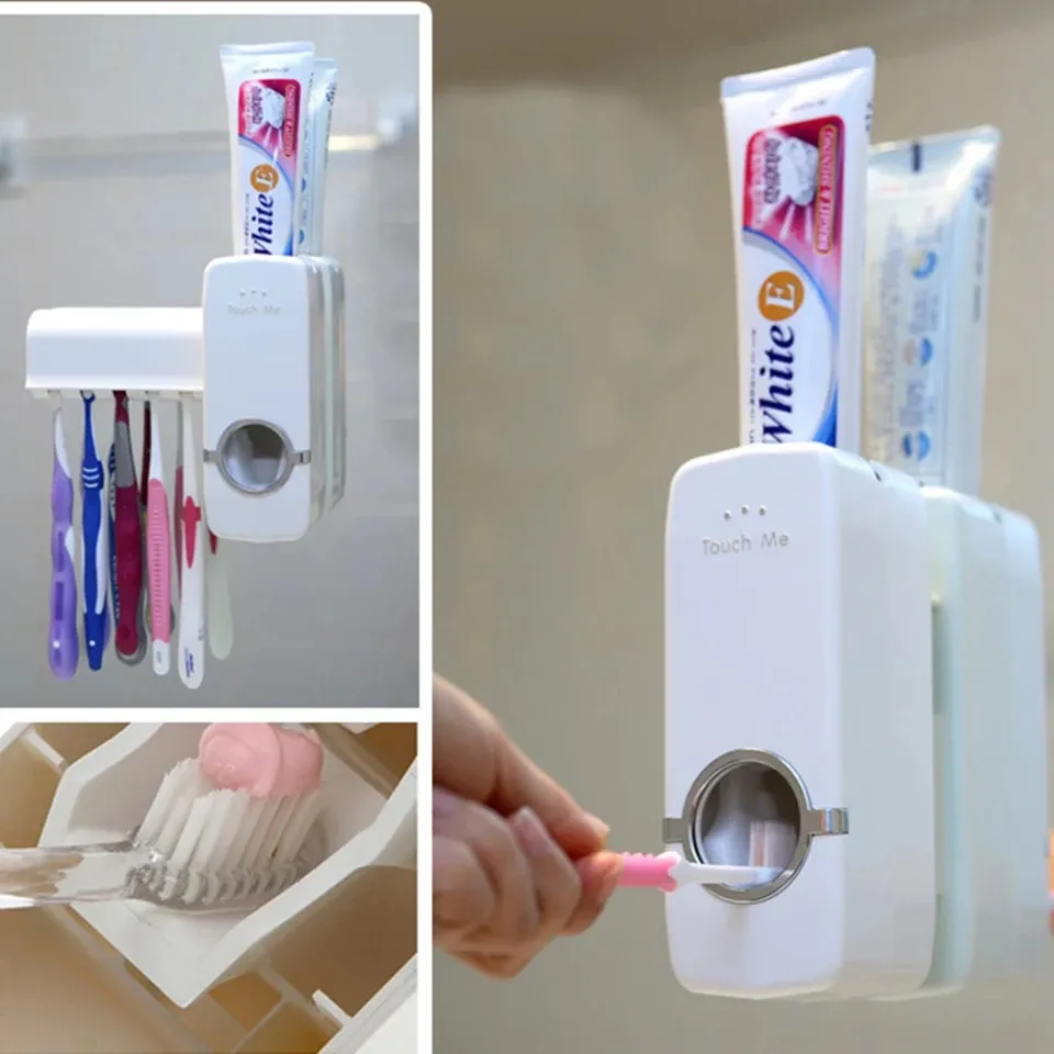 Automatic Toothpaste Dispenser With Toothbrush Holder 3