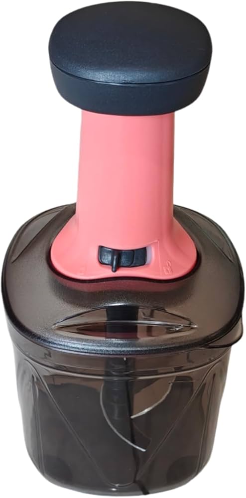 750ml Push Chopper For Kitchen Manual Hand-Press Vegetable Chopper with 3 Stainless Steel Blades 1 Whisker for Chopping 2