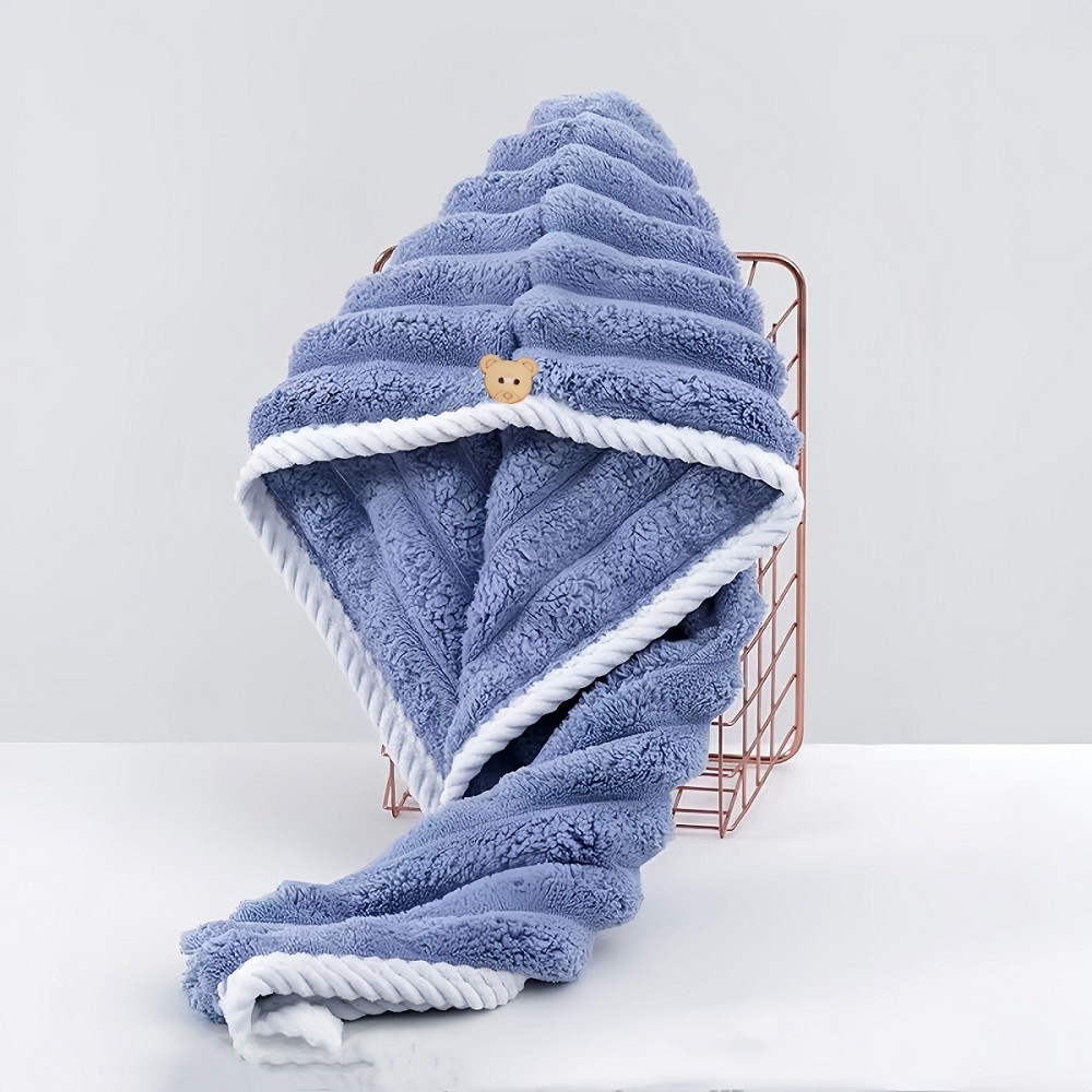 Super Absorbent, Quick Drying Hair Towel, Microfiber Hair Dry Cap, চুল শুকানোর তোয়ালে 7