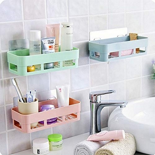 Kitchen Bathroom Storage Rack -1pcs, Wall Hanging Bathroom Shelves Storage Shelf Rack 1