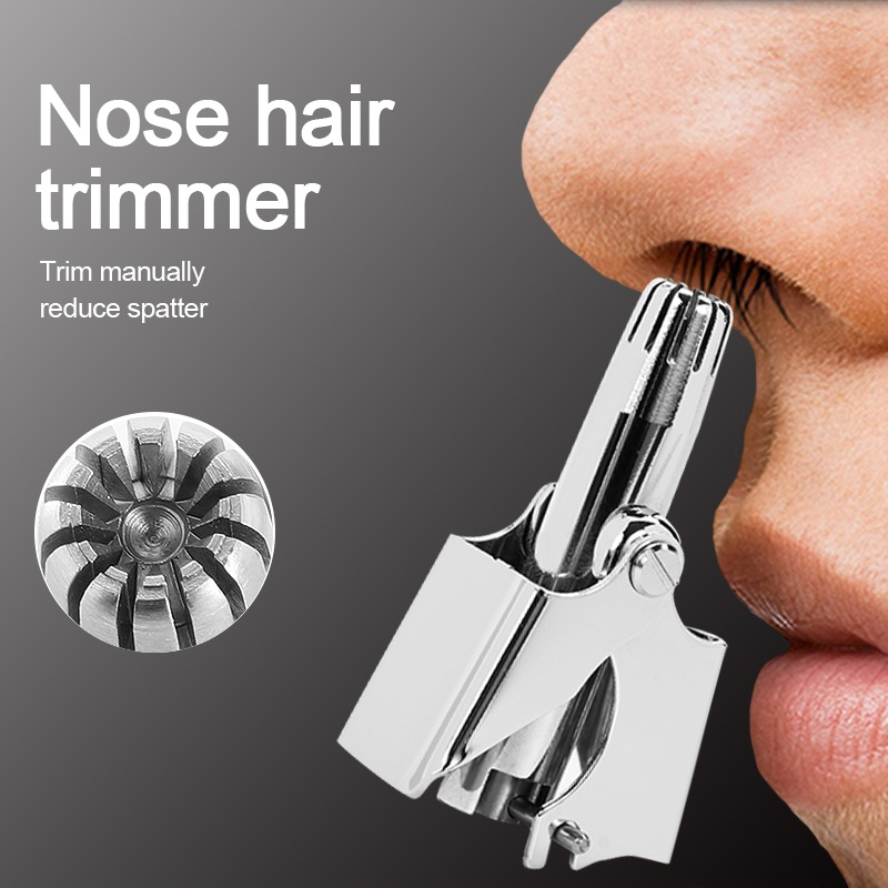 Nose Ear Hair Trimmer Manual Stainless Steel, Shaving And Unwanted Hair Removal Tool-নাক কানের চুল ট্রিমার ম্যানুয়াল স্টেইনলেস স্টিল, শেভিং এবং অবাঞ্ছিত চুল অপসারণ সরঞ্জাম