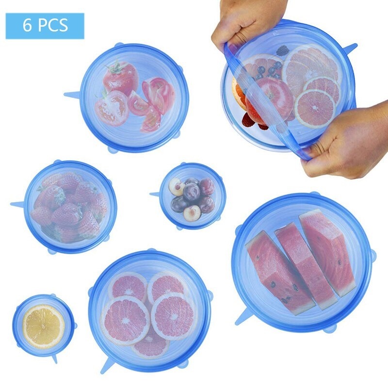 6pcs Silicon Food Cover Set 7