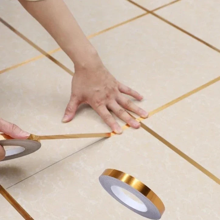 50 Meter Golden Self-Adhesive Stickers Waterproof Tile Wall Tile space Sealing Tape Strip Joints Beauty Stickers Decals Home Decor 3