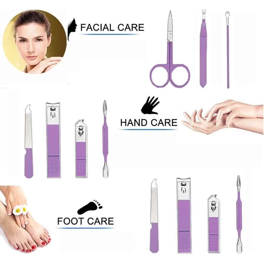 16 Pcs Manicure Set Professional Nail Clippers Pedicure Kit ১৬ পিস প্রফেশনাল ম্যানিকিউর ও পেডিকিউর কিট 7