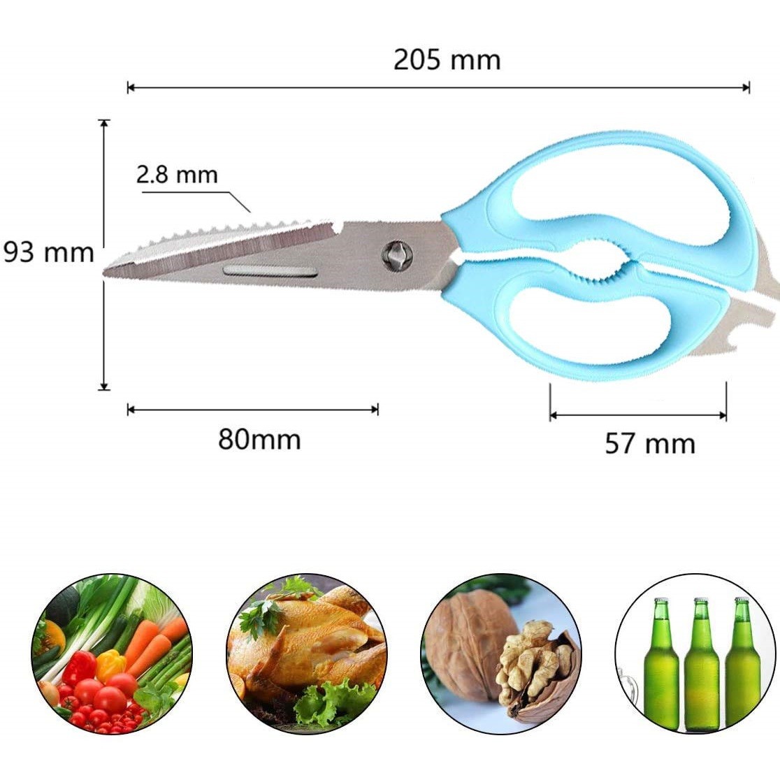 8 In 1 Kitchen Scissors, Multi-Functional kitchen Scissor- ৮ ইন ১ রান্নাঘরের কাঁচি, মাল্টি-ফাংশনাল রান্নাঘরের কাঁচি 5