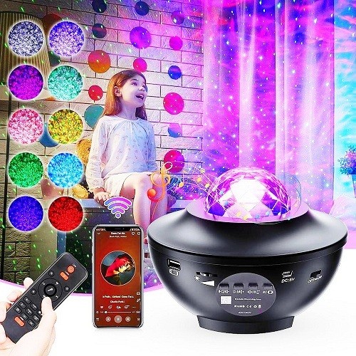 Starry Sky Galaxy Projector Lamp, Bluetooth USB Remote Control Music Player 5