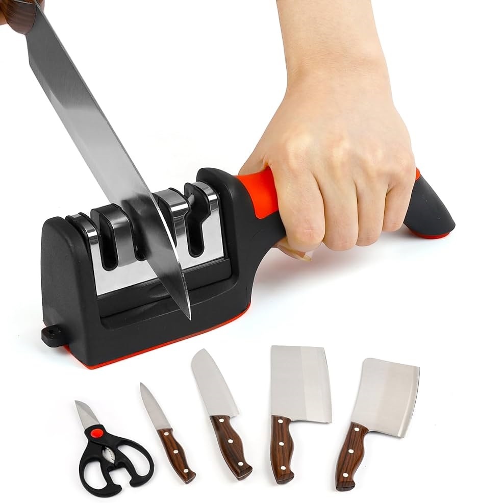 Knife Sharpener Stainless Steel Kitchen Tool Sharpening Stone Grinder Knives Sharpener Kitchen Tools 5