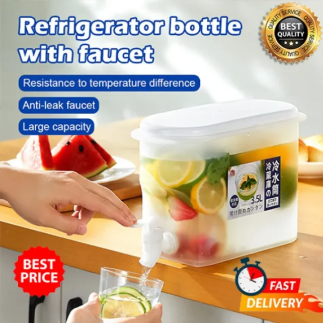 Juice Jar 3.5L, Juice Container Dispenser with Tap 8