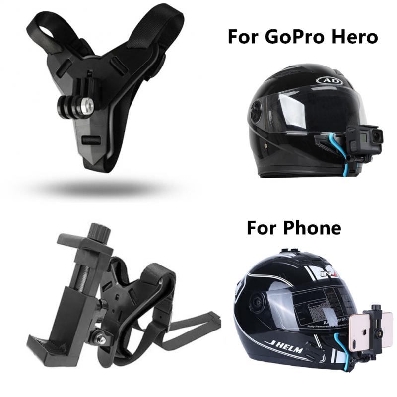 Motorcycle Helmet Chin Mount Holder Bracket for Mobile & GoPro 2