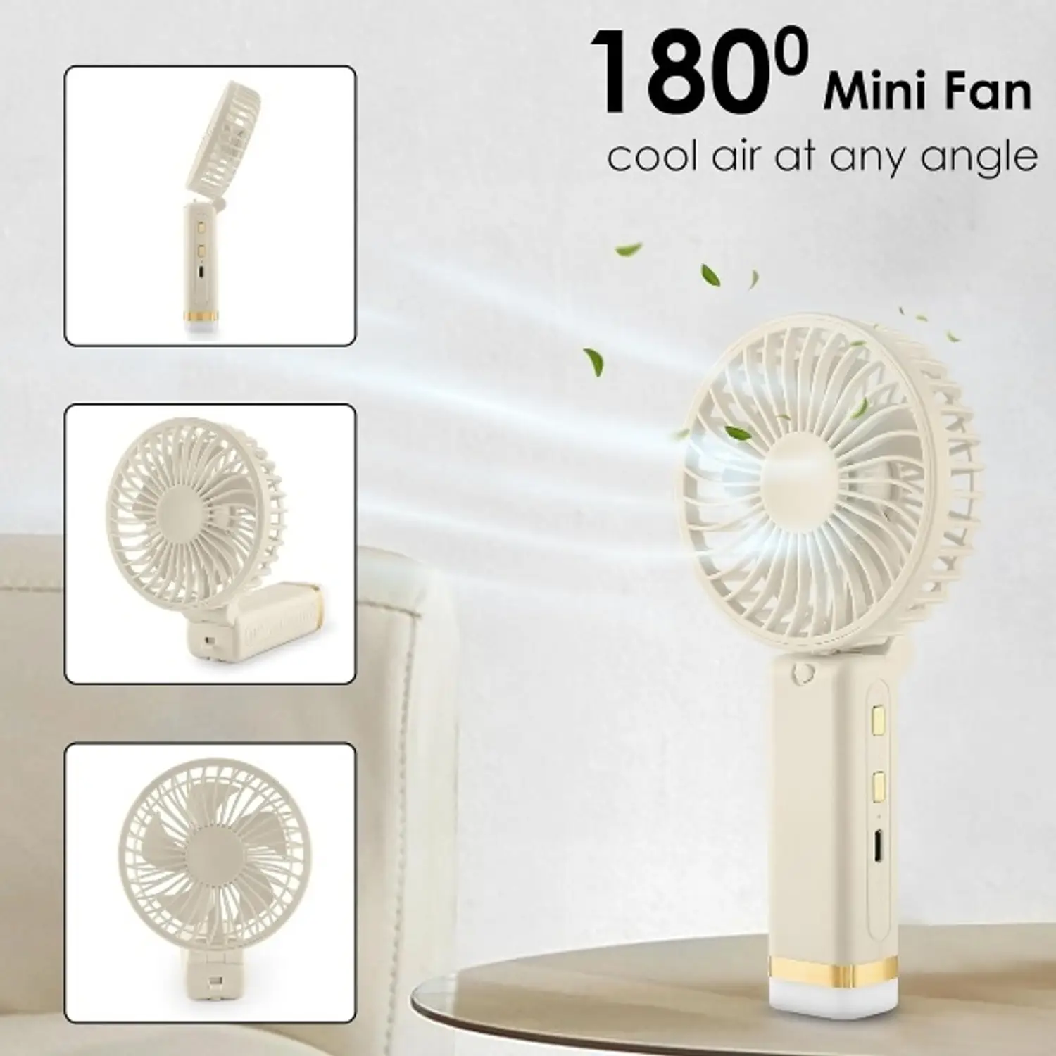 JYSUPER JY-2517A Rechargeable Mini Foldable Hand Fan With Box For Indoor or Outdor 6
