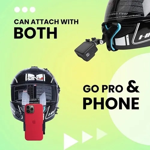 Motorcycle Helmet Chin Mount Holder Bracket for Mobile & GoPro 7