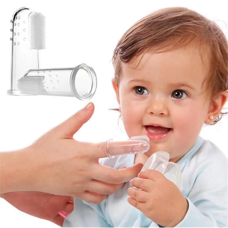 Silicon baby finger toothbrush with cover. কভার সহ সিলিকন বেবি ফিঙ্গার টুথব্রাশ 4