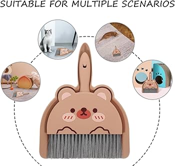 Mini Dustpan and Brush Set, Mini Broom Cleaning Brush with Dustpan, Dust Clean Brush 9