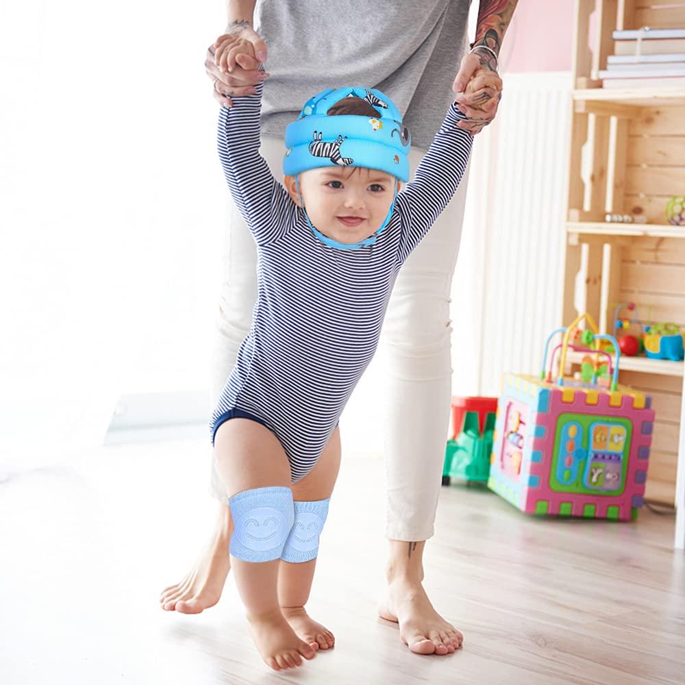 Baby Safety Combo Offer - বেবি সেফটি হেলমেট এবং স্মাইলি ফেস নি প্যাড (১ জোড়া) 2