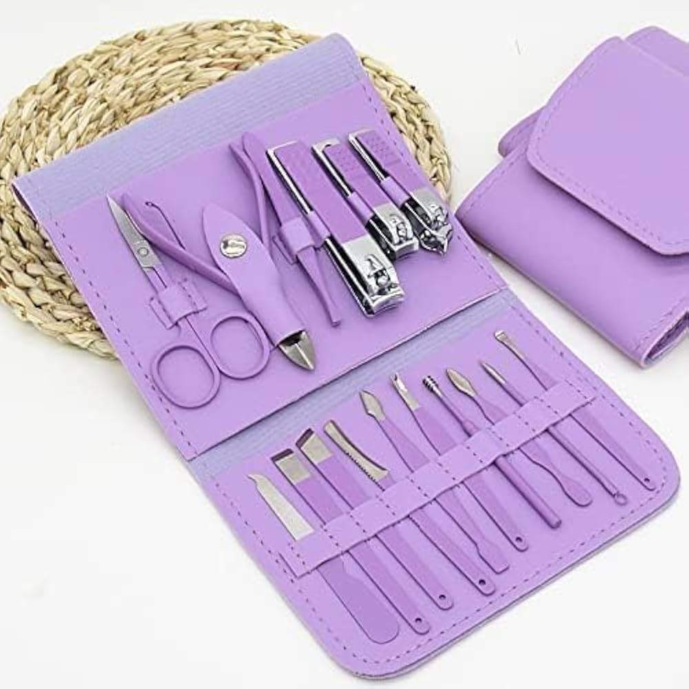 16 Pcs Manicure Set Professional Nail Clippers Pedicure Kit ১৬ পিস প্রফেশনাল ম্যানিকিউর ও পেডিকিউর কিট 6