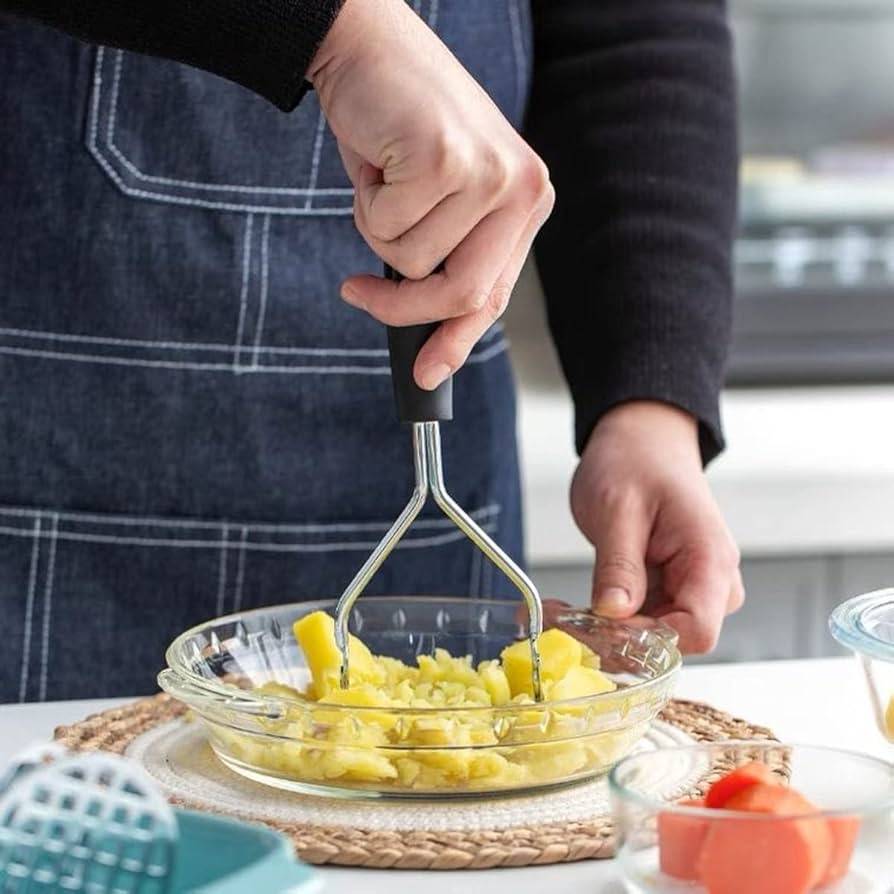 Stainless Steel Potato Press Masher / Burger Press Kitchen Tools Food Masher Crusher 2