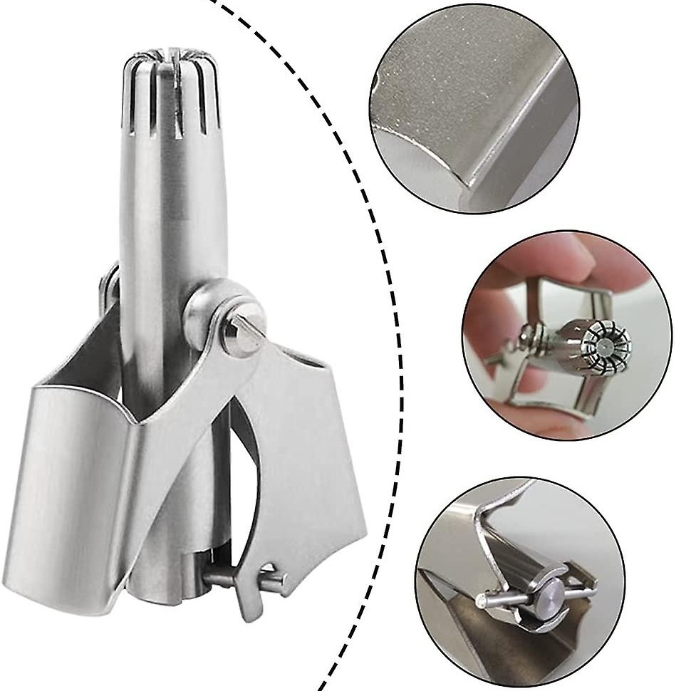 Nose Ear Hair Trimmer Manual Stainless Steel, Shaving And Unwanted Hair Removal Tool-নাক কানের চুল ট্রিমার ম্যানুয়াল স্টেইনলেস স্টিল, শেভিং এবং অবাঞ্ছিত চুল অপসারণ সরঞ্জাম 5