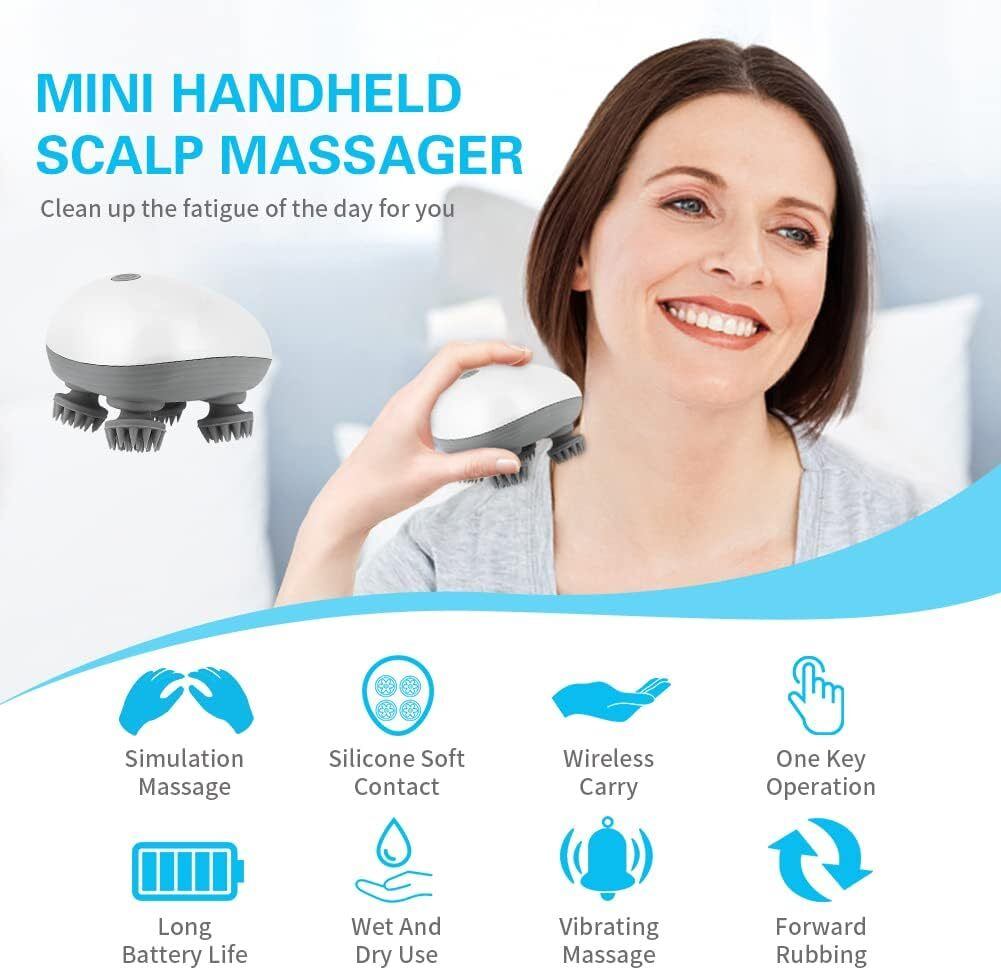 Scalp Head Hair Massager Electric Health Care Antistress Relax Body Massager Deep Saude Tissue Prevent Body Massage 2