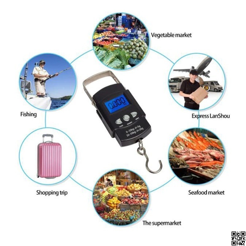 Hanging Weight Scale 50kg, Digital Portable Hanging Electronic Hook Scale 50 kg 9