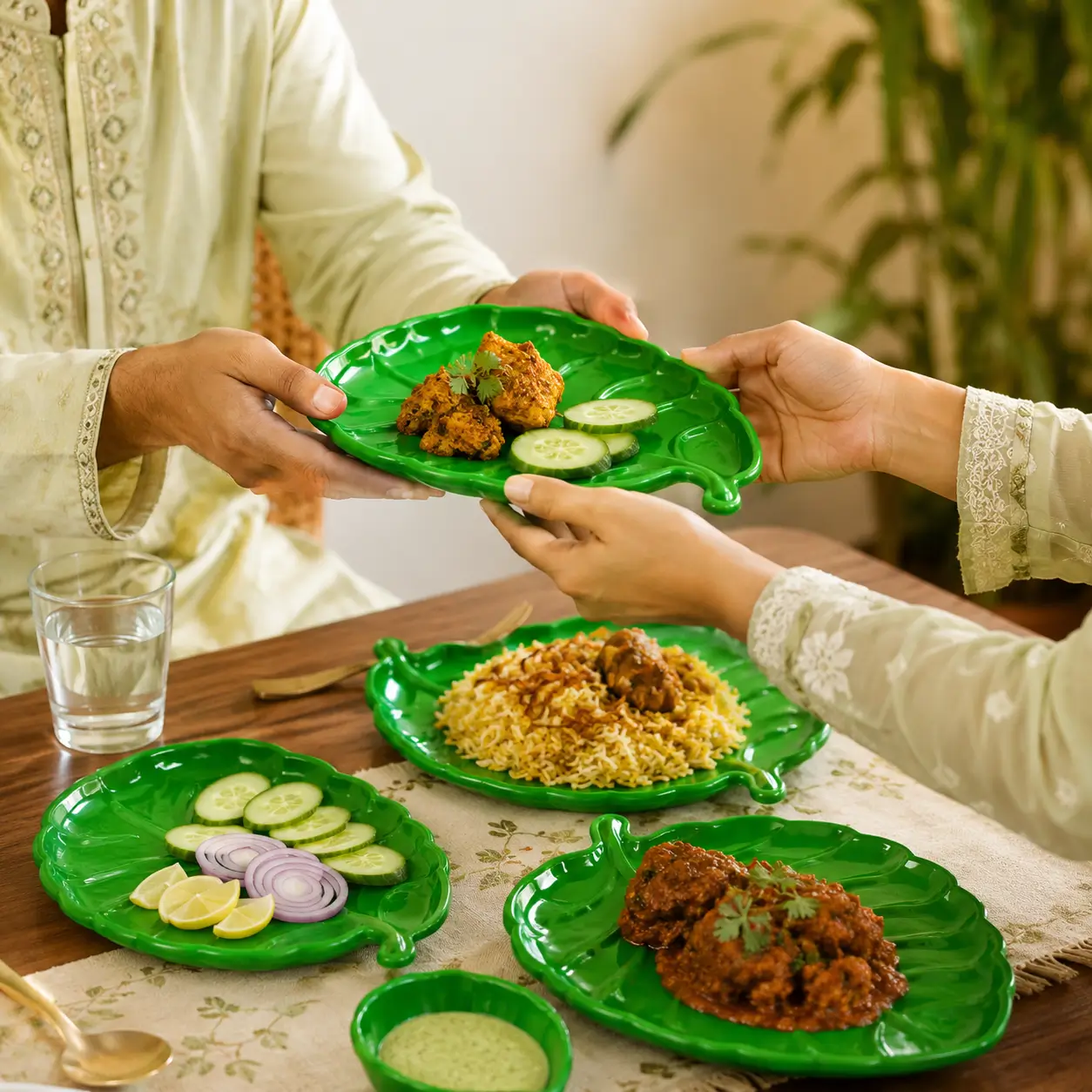 2 Pcs Pan Pata Serving Plate | ২ পিস পান পাতা সার্ভিং প্লেট