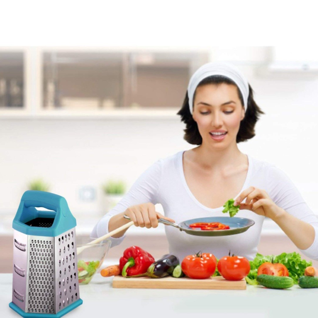 Stainless Steel Tower Grater, 6-Sided Kitchen Grater and Slicer 5