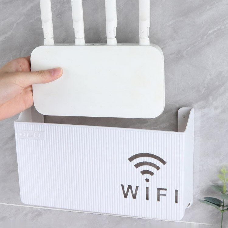 Wifi Router Storage Box Wall Mount, Wall Storage Rack For Wi-fi Router