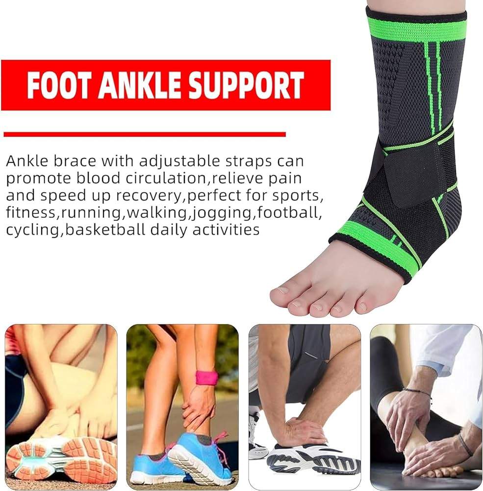 অ্যাঙ্কেল সাপোর্ট ১ পিস / Pressurized Support Ankle 1pcs, Breathable Ankle Compression Sleeve with Adjustable Wrap 3