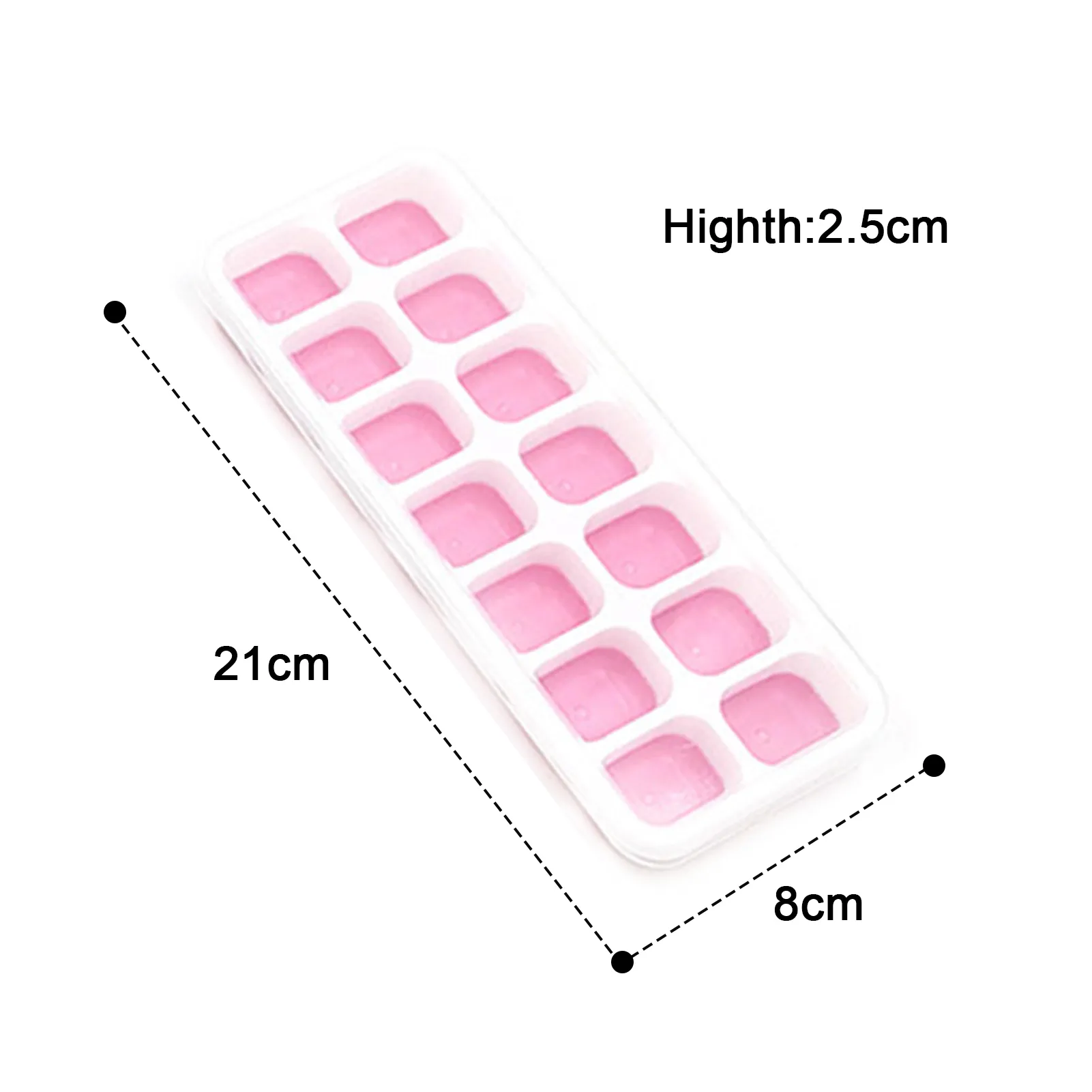 Silicone Ice Cube 14 Trays with Lid with Easy Release & Durability, Stackable & Bpa Free Ice Tray for Drinks, Fruit, Yogurt, Cocktail, Flexible Ice Trays for Freezer, ফ্রিজারের জন্য নমনীয় 14-আইস ট্রে. 2