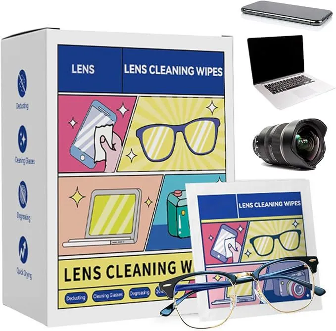 Premium Lens Cleaning Wipes (100 PCS Box) / প্রিমিয়াম লেন্স ক্লিনিং ওয়াইপস (১০০ পিস বক্স) 4