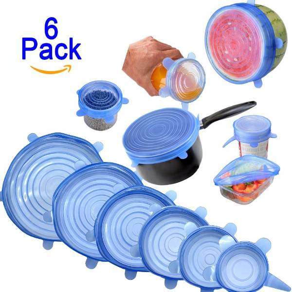 6pcs Silicon Food Cover Set 3