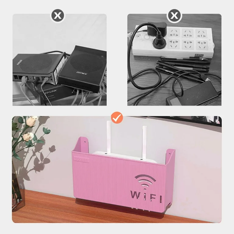 Wifi Router Storage Box Wall Mount, Wall Storage Rack For Wi-fi Router 5