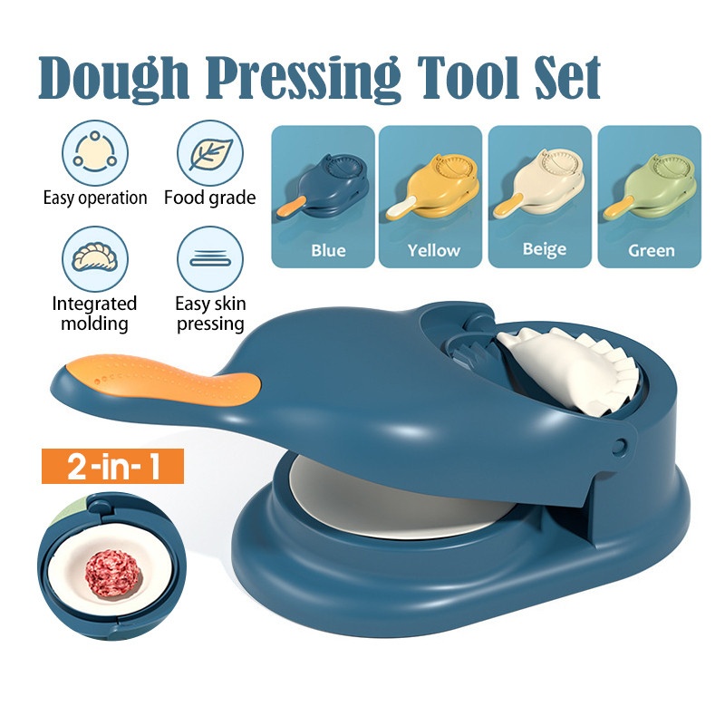 2 in 1 Dumpling Pitha Maker, Manual Dough Presser Dumpling Wrapper Mold Dough Pressing Tool Kitchen Pastry Baking Tools 3