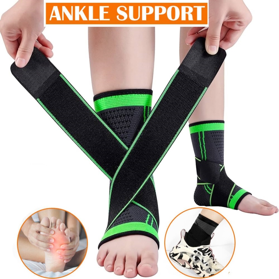 অ্যাঙ্কেল সাপোর্ট ১ পিস / Pressurized Support Ankle 1pcs, Breathable Ankle Compression Sleeve with Adjustable Wrap 7