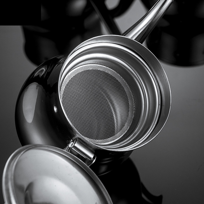 Stainless Steel Oil Strainer Pot Container Jug Storage with filter Cooking Oil Pot 2