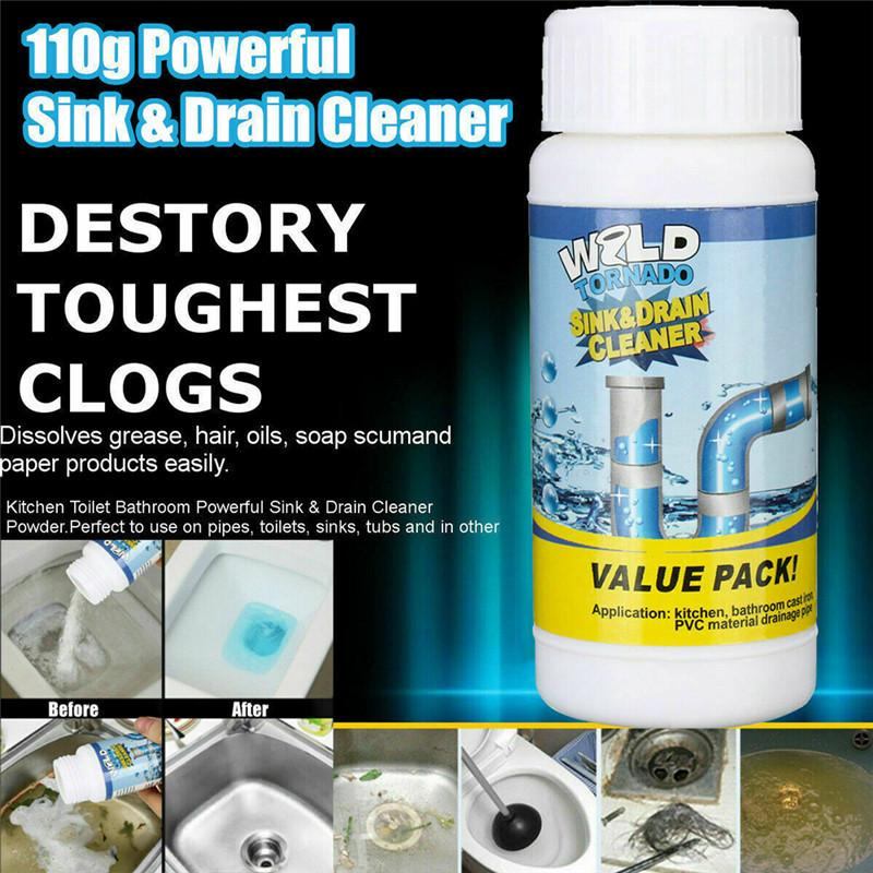 ড্রেন ক্লিনার পাউডার,Powerful Sink Drain Cleaner Portable Powder Cleaning Tool Super Clog Remover, শক্তিশালী সিঙ্ক ড্রেন ক্লিনার পোর্টেবল পাউডার ক্লিনিং টুল সুপার ক্লগ রিমুভার 2