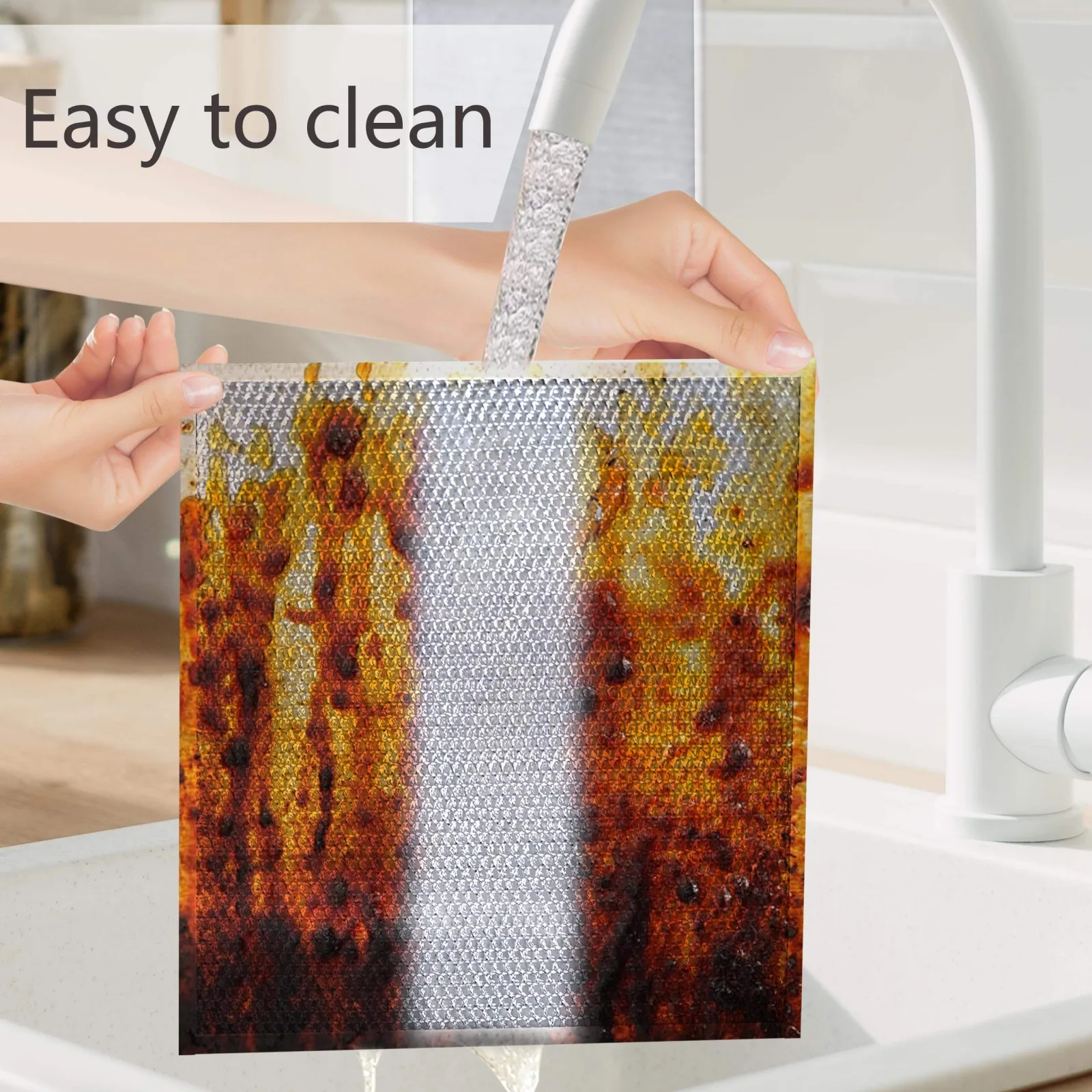 10PCS Magic Silver Wire Dish Cleaning Cloth – Reusable Non-Stick Oil & Rust Removal Kitchen Towel / ১০ পিস ম্যাজিক সিলভার ওয়্যার ডিশ ক্লিনিং কাপড় 4