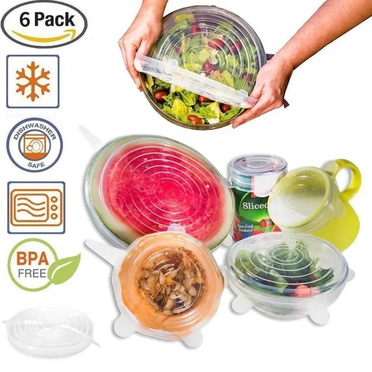 6pcs Silicon Food Cover Set 1