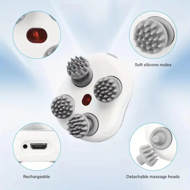 Scalp Head Massager | Electric Head & Body Massager – স্ক্যাল্প, মাথা ও শরীরের ম্যাসাজার 4
