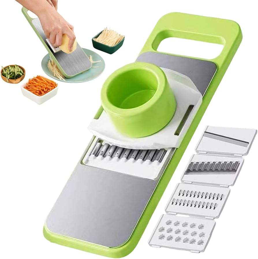 5 in 1 Vegetable Cutter And Slicer,৫ ইন ১ সবজি কাটার এবং স্লাইসার, ৫ ইন ১ রান্নাঘরের সবজি কাটার সরঞ্জাম: সবজি কাটার, গ্রেটার, স্লাইসার, শ্রেডার, মাল্টি স্লাইসার, পিলার, গাজর ও ফলের জন্য। 7