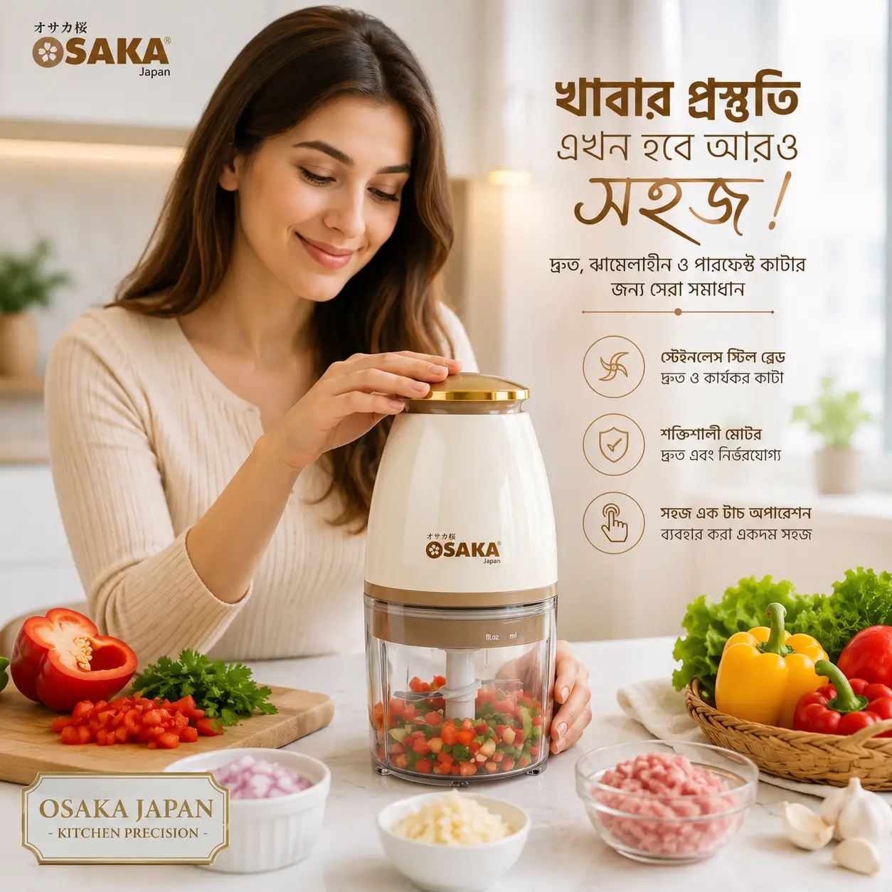 ওসাকা জাপান দ্রুত এবং মসৃণ খাবার প্রস্তুতি ক্যাপসুল কাটার / Osaka japan Fast and Smooth Food Preparation Capsule Cutter 6