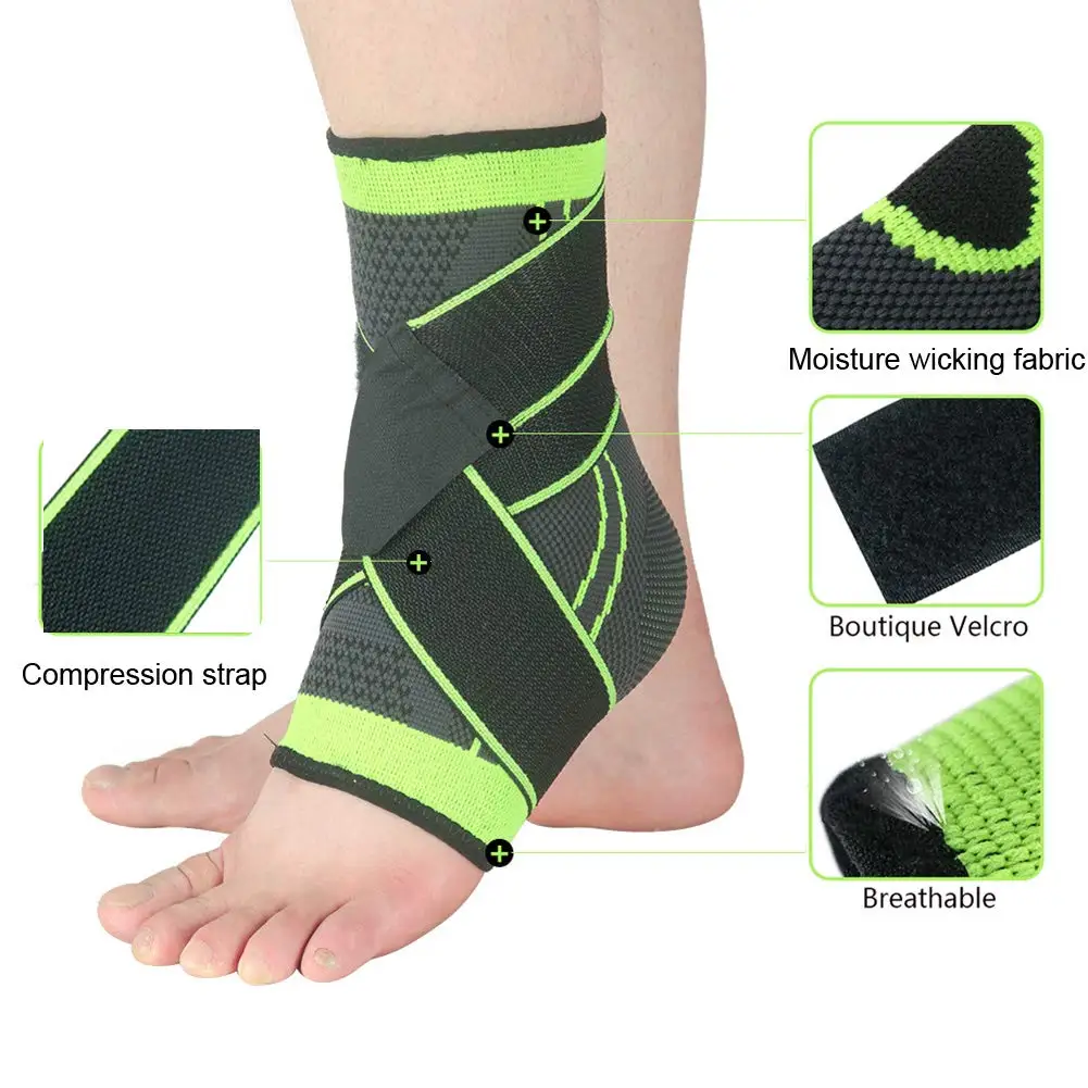 অ্যাঙ্কেল সাপোর্ট ১ পিস / Pressurized Support Ankle 1pcs, Breathable Ankle Compression Sleeve with Adjustable Wrap 8