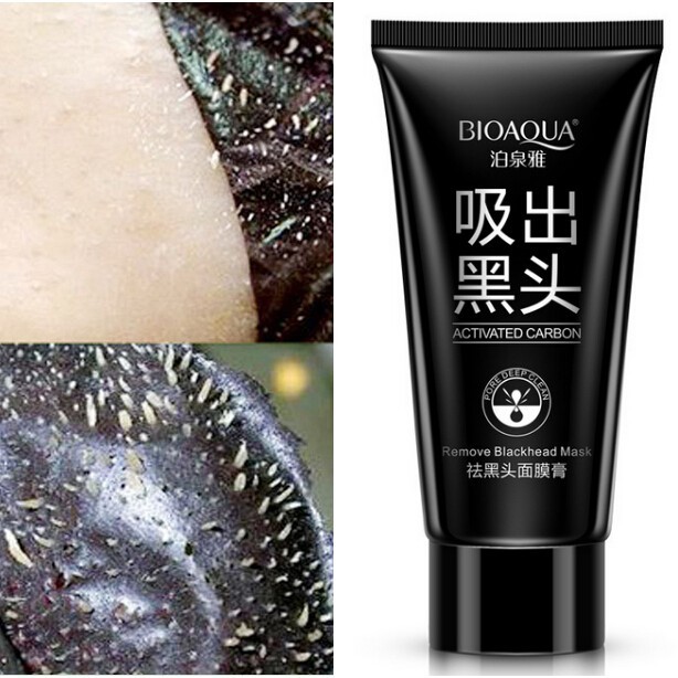 BIOAQUA Deep Cleansing Black Mask Bamboo Charcoal Blackhead Remover Face Mask Skin Care Peal-off Nose Mask 3