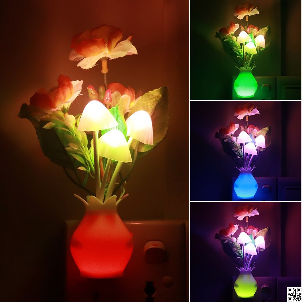 Romantic LED Mushroom Night Light, Day Night Sensor LED Mushroom Light 2