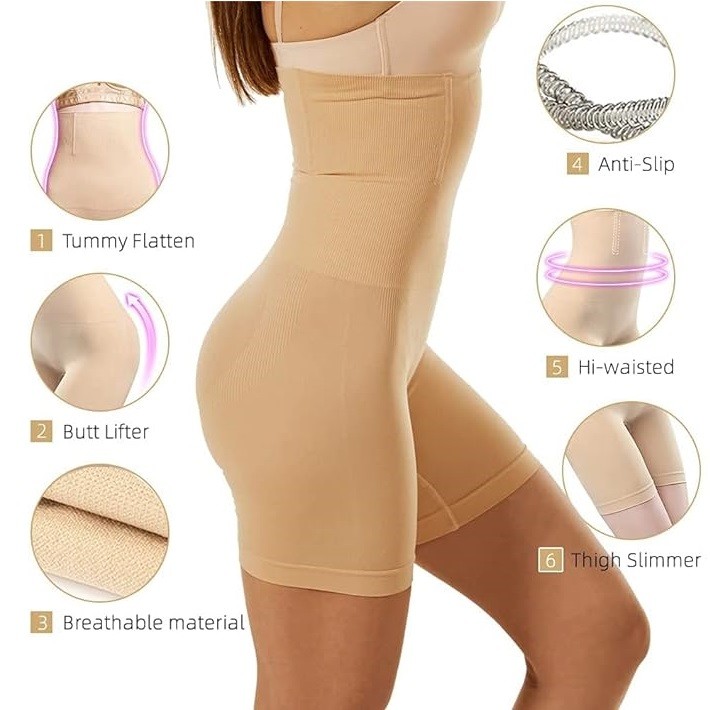 Women Body Shaper Tummy Control Shorts Slimming Underwear High Waist Shaping Panties Thigh Slimmer Safety Short Pants Shapewear 8
