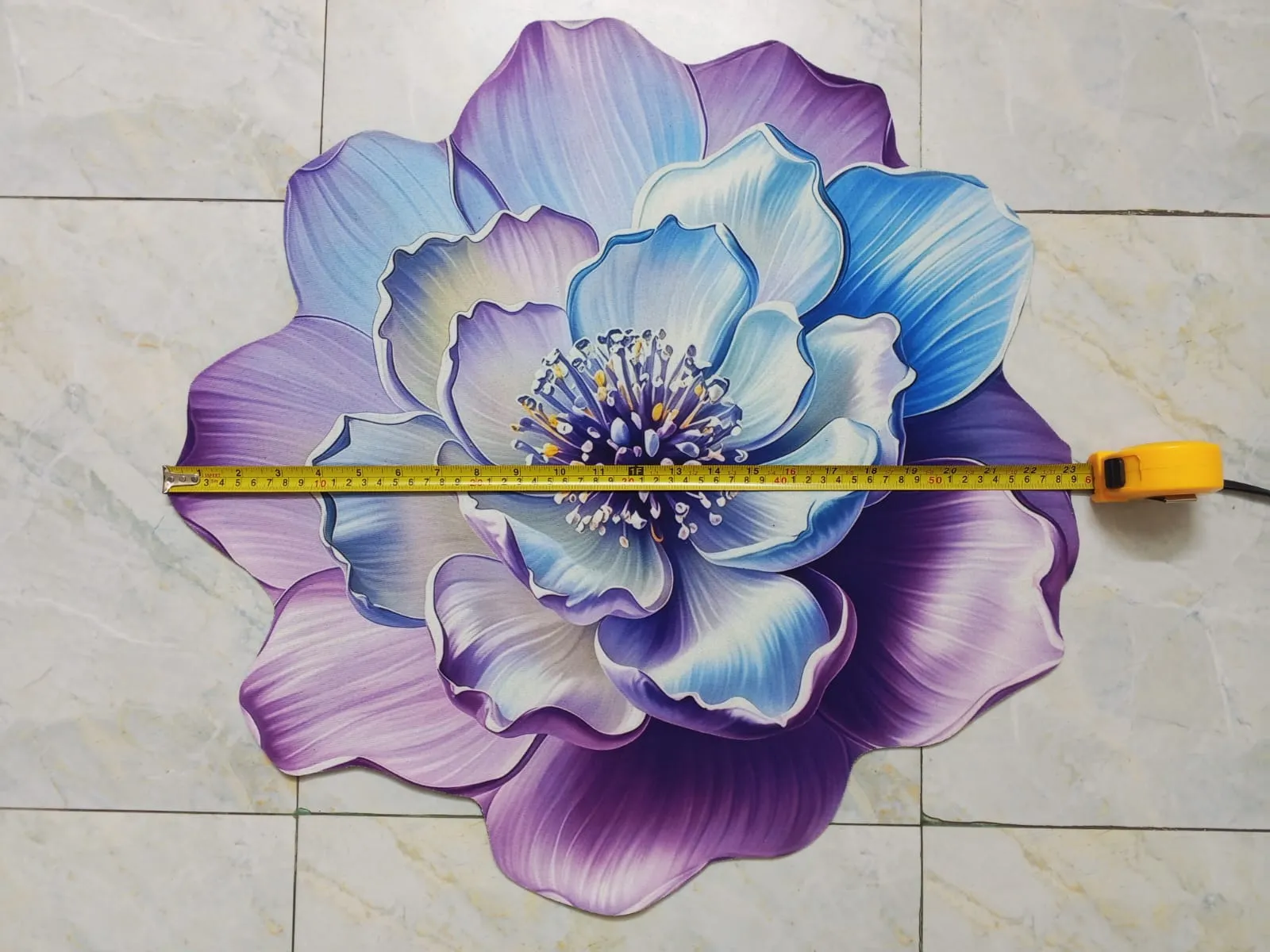 Luxury 3D Flower Floor Mat – Soft Non-Slip Bedroom Decorative Rug / লাক্সারি ৩ডি ফুল শেপ ফ্লোর ম্যাট 4